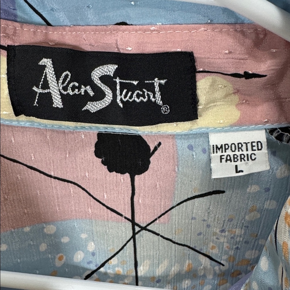 Alan Stuart Pastel Abstract Shirt‎ pullover - Picture 2 of 7